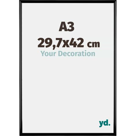yd. - Cadre photo A3 29.7x42 - Noir Brillant - Plastique - Bordeaux (1/5)