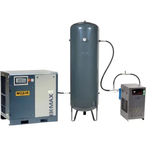 Compresseur d'air à vis 10 CV 13 BAR avec sécheur NUAIR (1/2)
