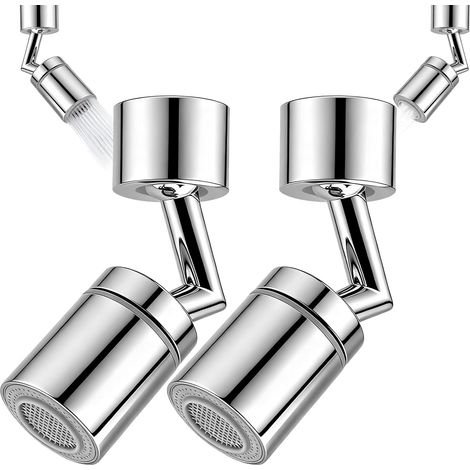 2 Pièces Mousseur de Robinet, Rotation 720°, 2 Modes Jet, Acier Inoxydable, Cuisine Salle de Bain (1/5)