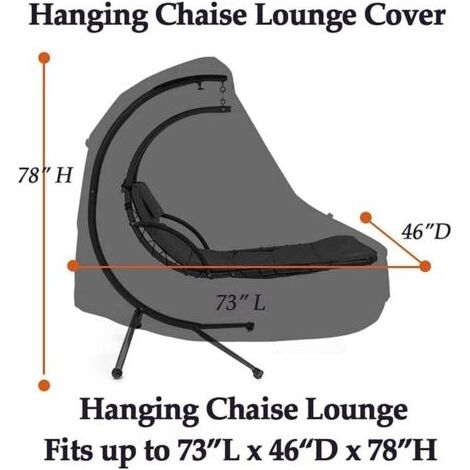 LaBlanc-Housse de Chaise Longue Suspendue-Double Couche en polyuréthane 420D-Super imperméable et résistant à la poussière-Housse de chaise à bascule de loisirs suspendue en plein air (1/4)