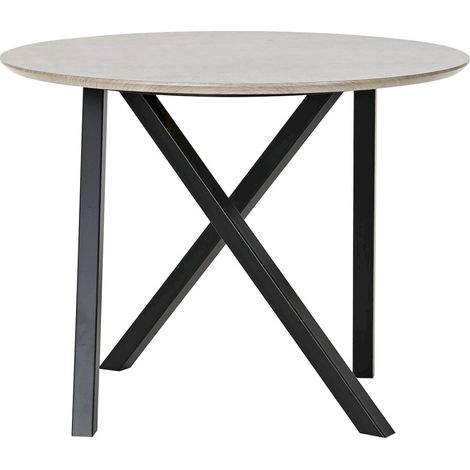 Table basse design bois et métal pour intérieur moderne - Marron clair avec touches de noir (1/3)