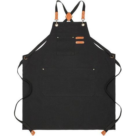 Canvas Aprons, Work Aprons for Men Women, Chef Aprons with Adjustable Strap and 3 Pockets, Kitchen Cooking Artist Painting, (1/5)
