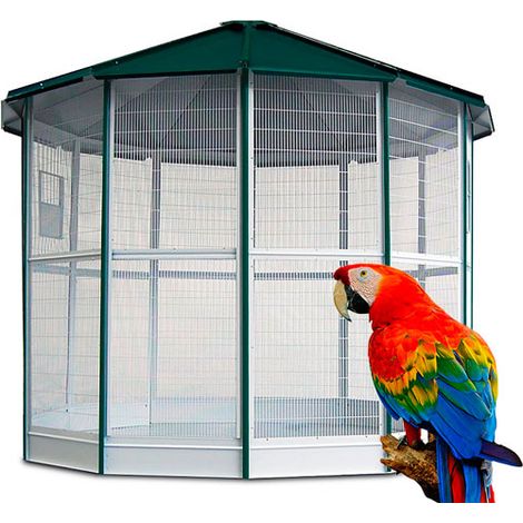 Voladera Grande para Pájaros - Voladera Manila de 12 Lados para Aves exóticas - Pajarera Exterior - Voladera de jardín