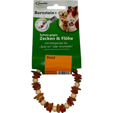 Bernsteinkette Zecken- und Flohhalsband für Hunde - XXS