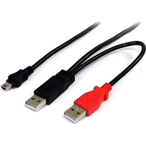StarTech.com 1,8m USB Y-Kabel für externe Festplatten - USB A auf Mini-B (1/4)
