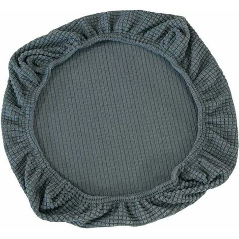 Stretchable seat cover for office chair, swivel office chair, grey (1/5)