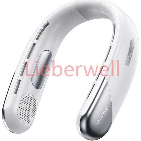 Ventilateur de cou rechargeable 5 vitesses, mémoire d'angle biaxial écran batterie charge Type,C rapide batterie Li,ion 113Wh (1/5)