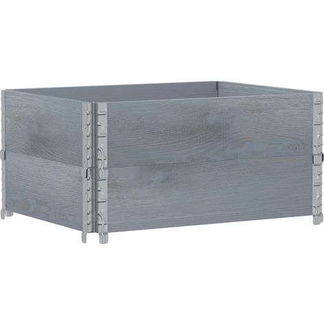 Maison Exclusive - Pflanzkasten Grau 80x60 cm Massivholz Kiefer