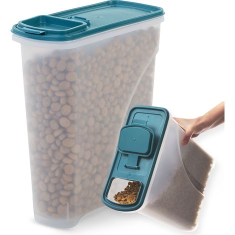 Iris Ohyama, Luftdichte Hundefutterbox, 7 l/3,5 kg, blau, Deckel mit Luftdichtem Verschluss, Kunststoff, für Hunde, Katzen, Leckerlis, Futterbehälter, BPA-frei, ATS-S