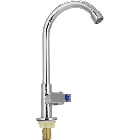 Robinet de lavabo G1/2 à eau froide, monotrou, pour coiffeuse de salle de bain (1/5)