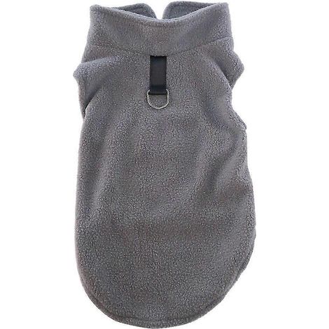 Ropa de forro polar para perros pequeños, primavera, otoño, cálida, para cachorros y gatos, chaleco, ropa para Shih Tzu, Chihuahua, chaqueta para Bulldog Francés, abrigos para Pug, gris (1/5)