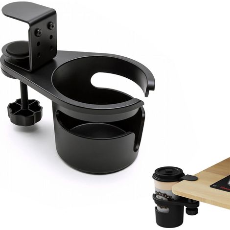 Porte-gobelet de table en plastique, rotatif, pour bureau, avec égouttoir, convient pour les gobelets à eau, les gobelets isothermes, les gobelets et les tasses à café (1/5)