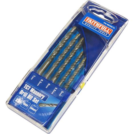 Faithfull Standard Masonry Drill Set, 5 Piece 5-7mm FAIMDSET5 (1/3)