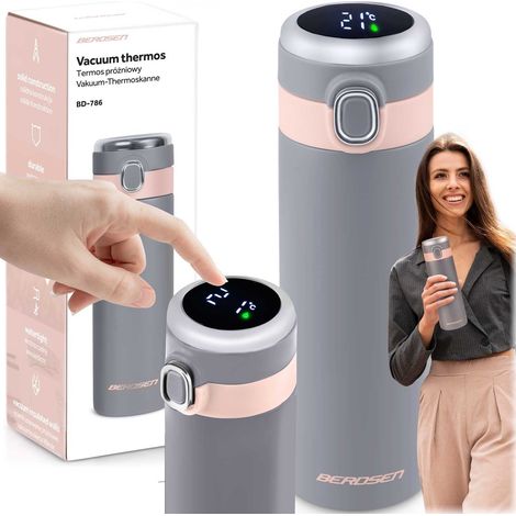 Thermos isotherme sous vide 450 ml bd 786 gris