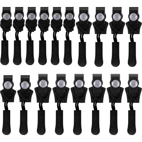 Pack of 18 replacement zipper pendants - Zipper repair kit - For jackets, backpacks, luggage (3 sizes) (1/5)