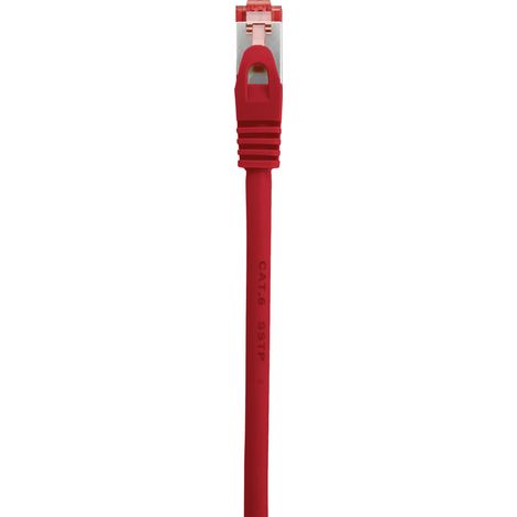 Renkforce RF-5176540 RJ45 Patchkabel CAT 6 S/FTP 0.50 m Rot mit Rastnasenschutz, vergoldete Steckkon