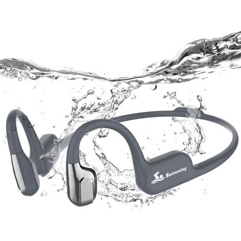 Casque Conduction Osseuse Natation Bluetooth 5.4, Ecouteur Waterproof Natation IP68, Mémoire MP3 Intégrée 8G,8 Heures de Jeu, Écouteur sans Fil Sport pour Course à Pied (1/5)