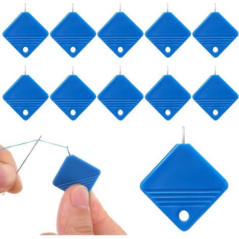 Set di 10 infila-aghi per cucito a mano, infila-aghi in plastica per aghi da cucito a mano, per cucito, punto croce, artigianato, cucito, fai da te (1/5)