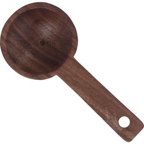 Cuillère à café en bois de noyer, mesure doseuse pour café, thé, sucre, farine et épices – accessoire de cuisine élégant, 1 pièce. (1/5)