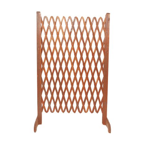 Cloture extensible extensible en bois traite' 140x120 cm pour terrasse de jardin exte'rieur