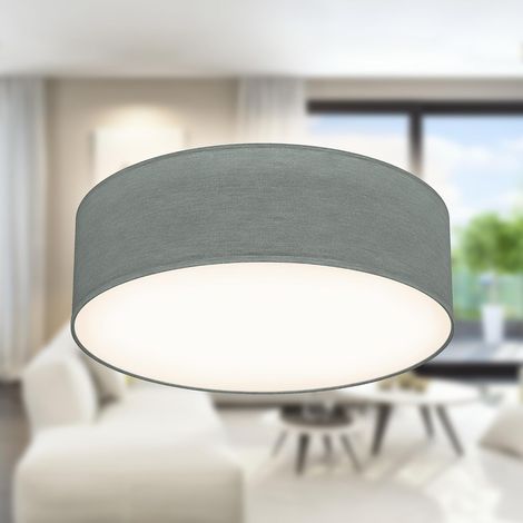 - Ceiling light with fabric shade, E27 socket, max. 40 watts, chandelier, living room chandelier, bedroom chandelier, ceiling light fixture, kitchen chandelier, living room ceiling light, 30x10 cm, gr (1/5)