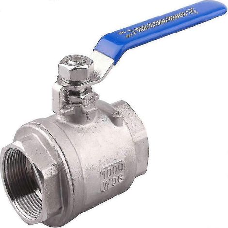 Vanne à bille à passage intégral 3/8 NPT avec poignée de verrouillage, acier inoxydable 304 1 1 2 NPT (1/5)