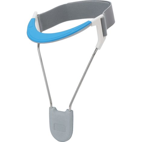 Correcteur de posture cervicale bleu, dispositif anti-tension pour nuque inclinée, traction cervicale S (13 pouces max), soulagement des douleurs et rétention. (1/5)
