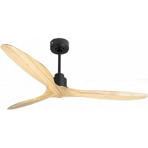 Tenerife de KlassFan - Super destratificateur et ventilateur DC 166 cm Gris basalte pales bois clair sans Lumière  30 à 60 m²
