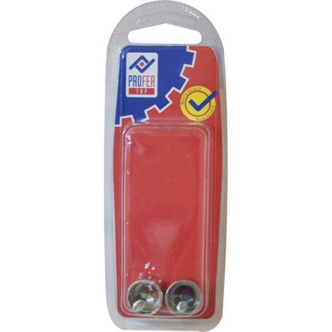 CASQUILLO TUBO NIQUEL BL 2 PZS - 12 MM