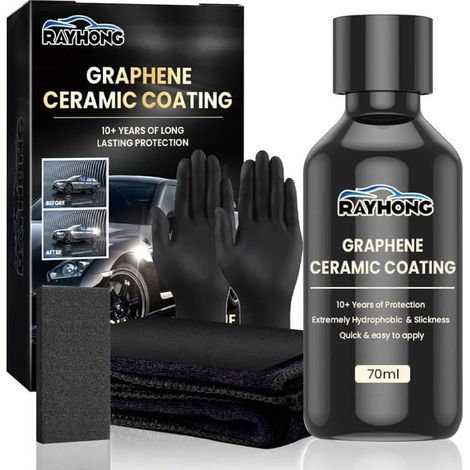 Revêtement Céramique Voiture,Kit de revêtement céramique,Ceramic Coating Car,Anti Rayures Hydrophobe Protection Peinture Carrosserie (1/4)