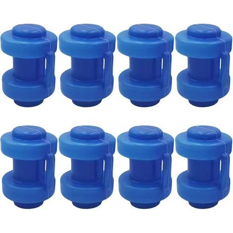 Set mit 8 Schutzkappen für Trampolinnetzstangen, 25 mm, blau (1/5)