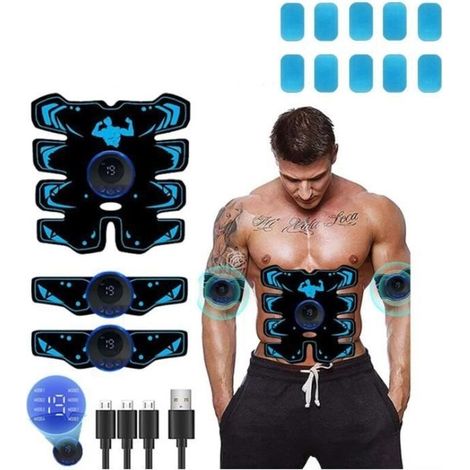 EMS Muscle Stimulator - Abdominal Belt - 8 Modes - 15 Intensity Levels - White (1/4)
