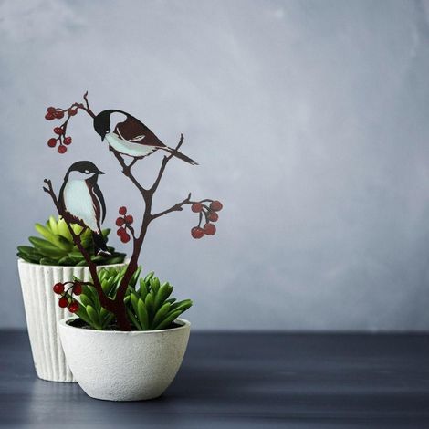 Décoration de Jardin en Métal : Silhouette d'Oiseau pour Extérieur et Terrasse (1/5)