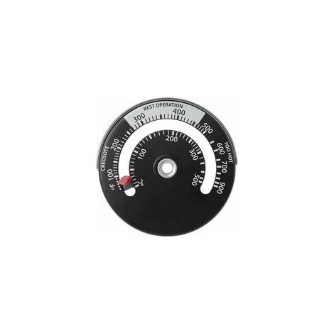 Thermomètre de Poêle Magnétique Thermomètre à Feu pour Le Compteur de Température pour Tuyau de Cheminée en Bois Rond Four (1/3)
