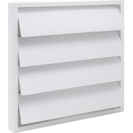 Grille Aération - 1 Unité - ABS Blanc - Clapet Anti-Retour - Salle De Bain Cuisine - 175x175mm (1/5)