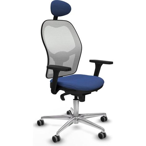 piqueras-y-crespo Silla ergonómica azul marino para oficina (1/3)