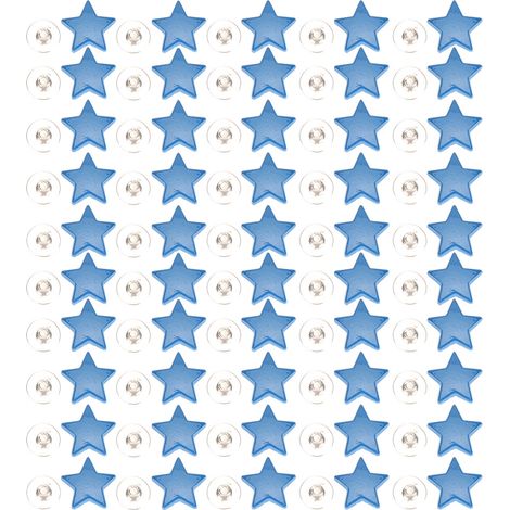 50 jeux de rivets en forme d'étoile, vis antirouille, accessoires de décoration pour vêtements, alliage de zinc, 12 mm, plat (bleu)