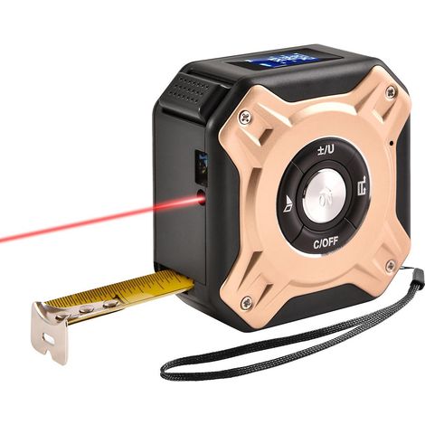 3-in-1 Laser-Entfernungsmesser, 5-m-Digitalentfernungsmesser, 40-m-Distanzmessung, wiederaufladbar, multifunktional