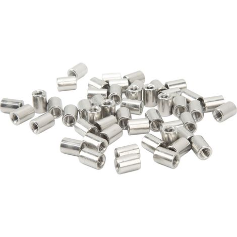 50 Pièces Raccords Filetés Femelle M6 pour Tiges Métalliques, Acier Inoxydable 304, Longueur 13mm (1/5)