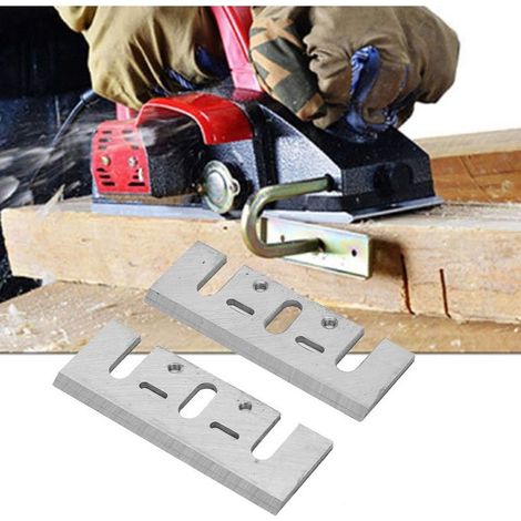 Er,Makita Wendemesser 82Mm,Makita1900B,Fer Rabot 82Mm,Lame Rabot Hitachi 82Mm,Lame Rabot Makita A Pair Hss Menuiserie Lame de Remplacement de Raboteuse électrique Manuelle pour (1/5)