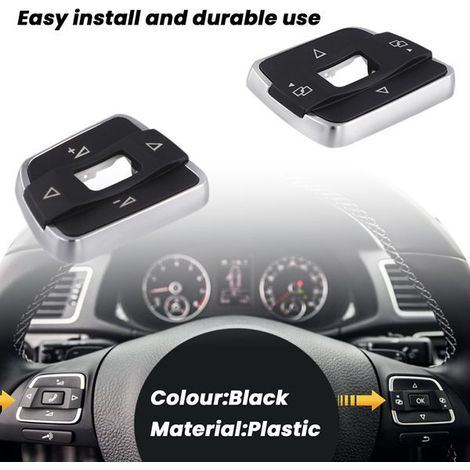 One pair of 56D959538A and 56D959537B steering wheel button covers for Volkswagen Passat 10-15. (1/4)