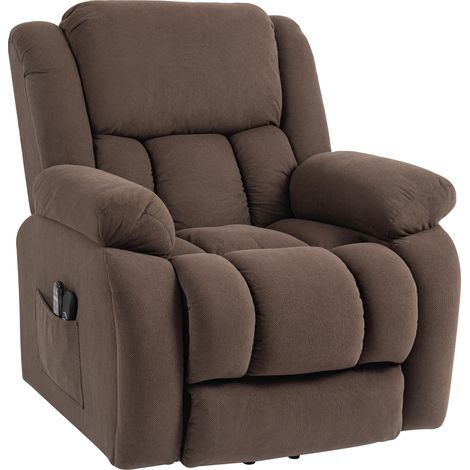 Fauteuil releveur électrique, fauteuil relax électrique avec fonction massage et chauffage, 93 x 104 x 100 cm, marron (1/5)