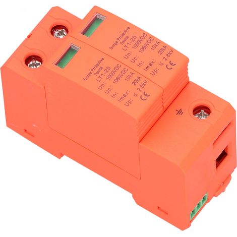 Dispositif de protection contre les surtensions 2P 20 kA DC 1000 V CC pour applications photovoltaïques avec télécommande (1/5)