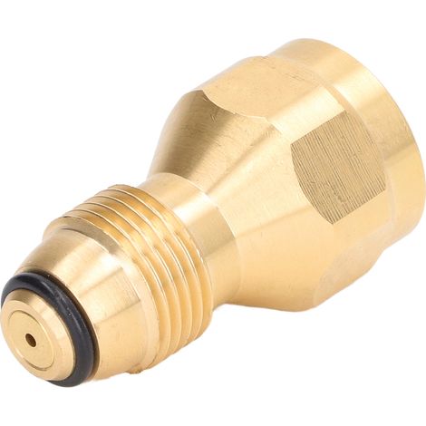 Adaptateur remplissage bouteille gaz propane 1lb laiton massif universel mini pour petite bonbonne jetable recharge (1/5)