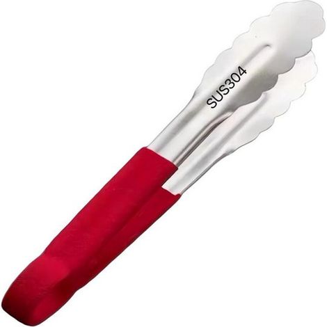 Pinces de table, pinces de cuisine, pinces alimentaires, pinces à griller, pinces de cuisson, pinces à salade, acier inoxydable, noir, 23,5 cm (1/5)