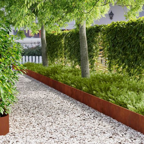 Teenpull – Raseneinfassung 20 pcs 103 x 25 cm Stahl Rostig (1/5)