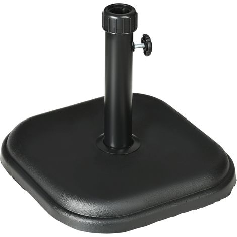 Sonnenschirmständer aus Beton, 11 kg, quadratisch, passend für Stangen mit 32-38 mm Durchmesser