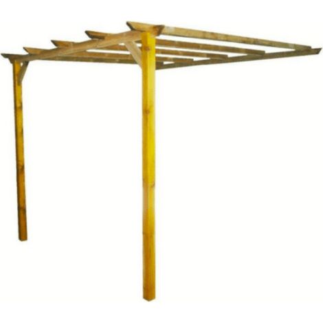 GAZEBO PERGOLA PERGOLATO ADDOSSATA A MURO PARETE 3x2,8 MT LEGNO GIARDINO 651Z