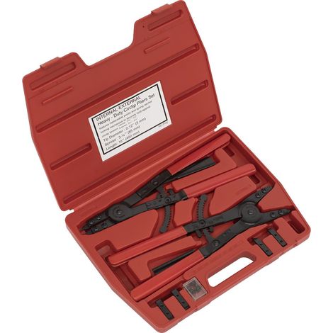 Sealey Circlip Pliers Set Internal/External 400mm Heavy-Duty AK8501