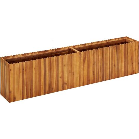 Jardinière Bois Acacia Massif 200 X 30 x 50 cm Très tendance. Jardin, Patio, Balcon (1/5)